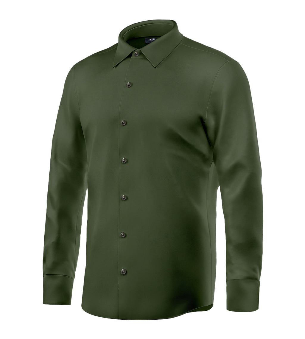 Men’s High Spandex Stretch Shirt – Slim Fit, Soft & Comfortable