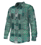 Men’s Abstract Expressionist Pattern Long Sleeve Lightweight Shirt
