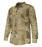 Men’s Abstract Expressionist Pattern Long Sleeve Lightweight Shirt