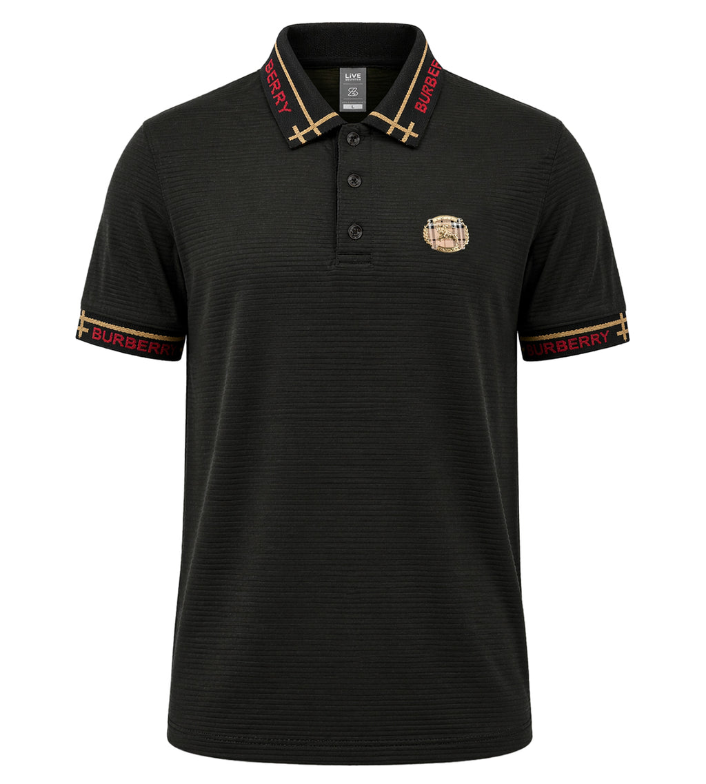 Men’s Designer Polo Shirt – Luxury Cotton, Slim Fit, Short Sleeve