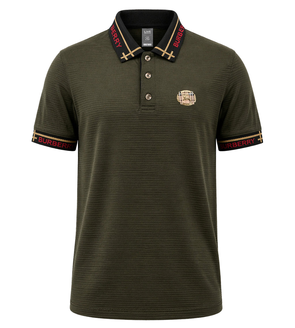 Men’s Designer Polo Shirt – Luxury Cotton, Slim Fit, Short Sleeve