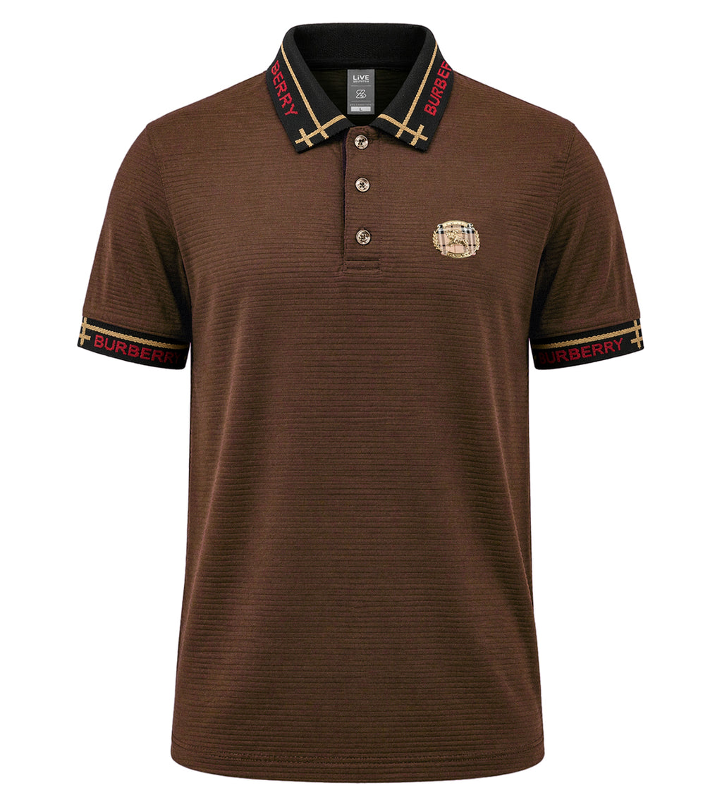 Men’s Designer Polo Shirt – Luxury Cotton, Slim Fit, Short Sleeve