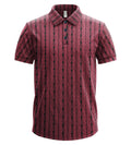 Men’s Luxe Textured Polo Shirt, Black Short-Sleeve Smart-Casual Designer