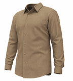 Premium Men's Long Sleeve Dress Shirt, Business Formal, Tailored Fit, Textured Finish