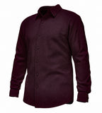 Premium Men's Long Sleeve Dress Shirt, Business Formal, Tailored Fit, Textured Finish