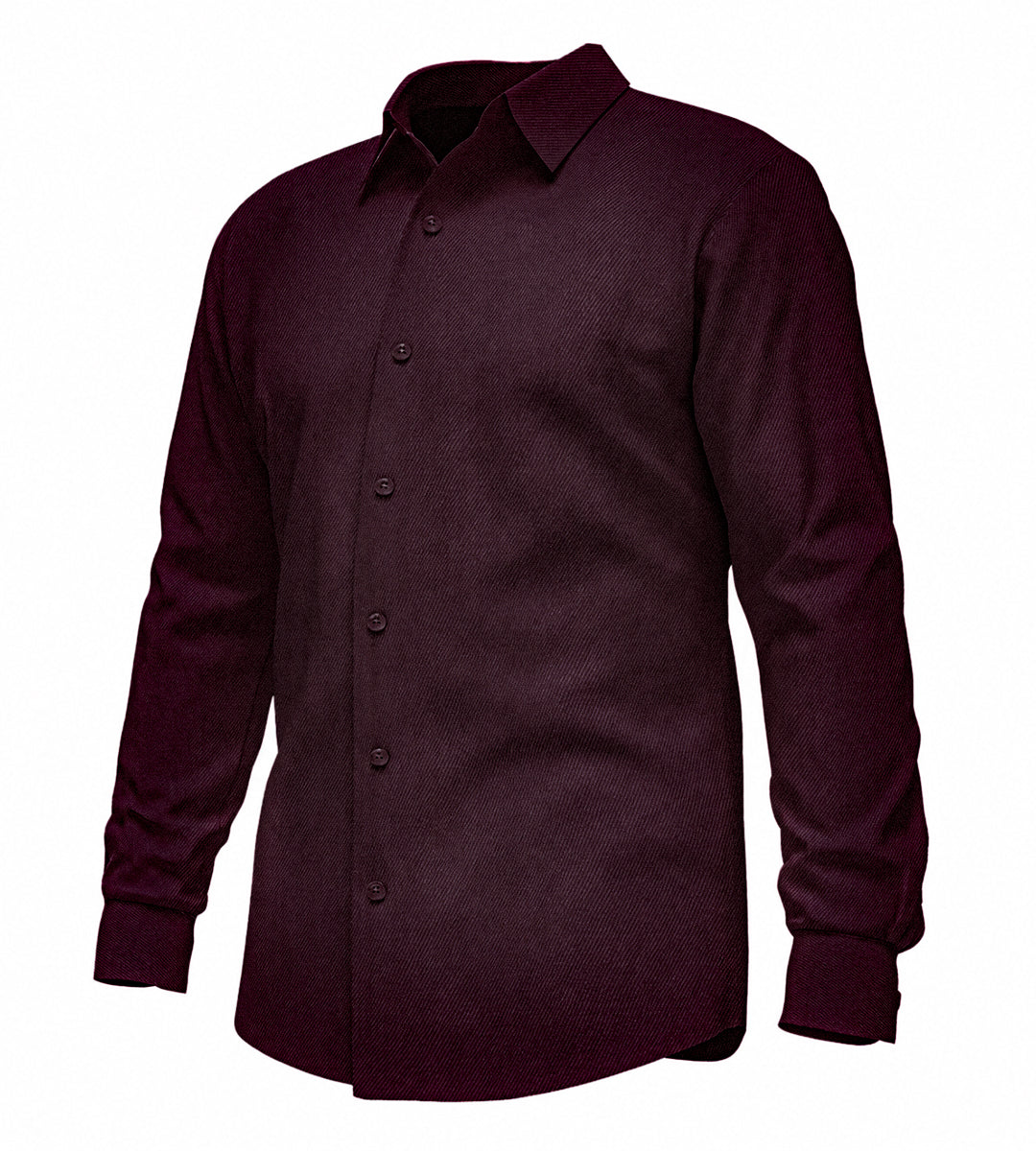 Premium Men's Long Sleeve Dress Shirt, Business Formal, Tailored Fit, Textured Finish
