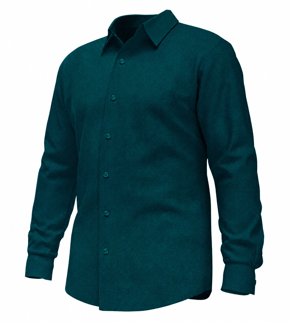 Premium Men's Long Sleeve Dress Shirt, Business Formal, Tailored Fit, Textured Finish