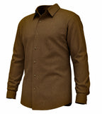 Premium Men's Long Sleeve Dress Shirt, Business Formal, Tailored Fit, Textured Finish