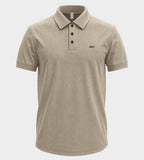 Men’s Luxe Textured Polo Shirt,Short-Sleeve Smart-Casual Designer