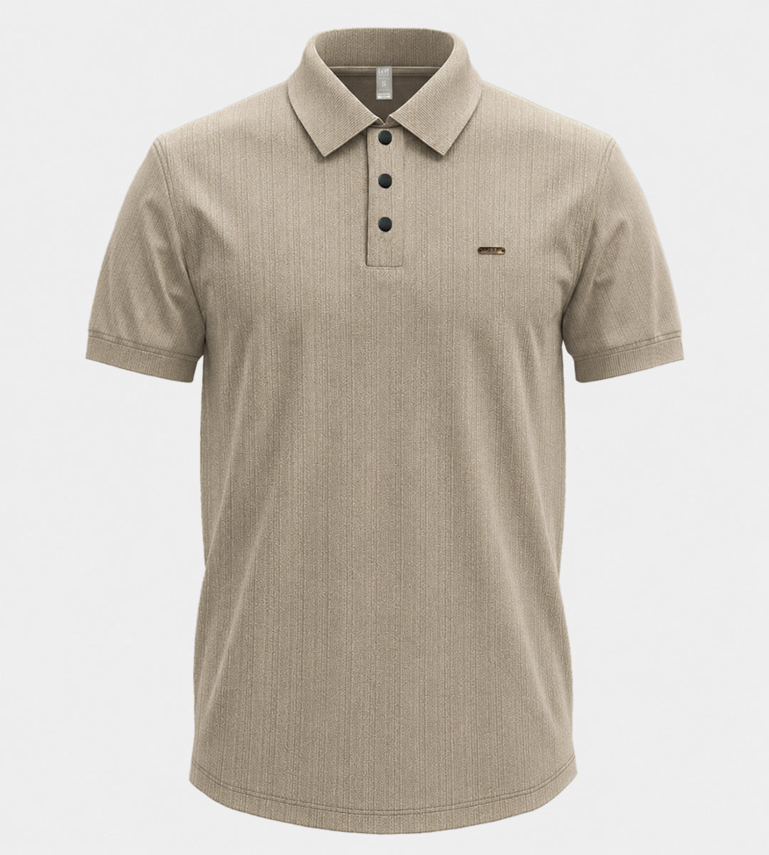 Men’s Luxe Textured Polo Shirt,Short-Sleeve Smart-Casual Designer