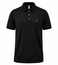 Men’s Short Sleeve Textured Polo – Classic Horizontal Ridge Pattern – Premium Cotton Blend Casual Polo Shirt