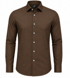 Classic Fit Men's Long Sleeve Dress Shirt – Lightweight Formal Wear