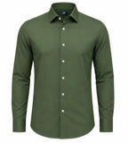 Classic Fit Men's Long Sleeve Dress Shirt – Lightweight Formal Wear