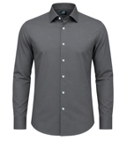 Classic Fit Men's Long Sleeve Dress Shirt – Lightweight Formal Wear