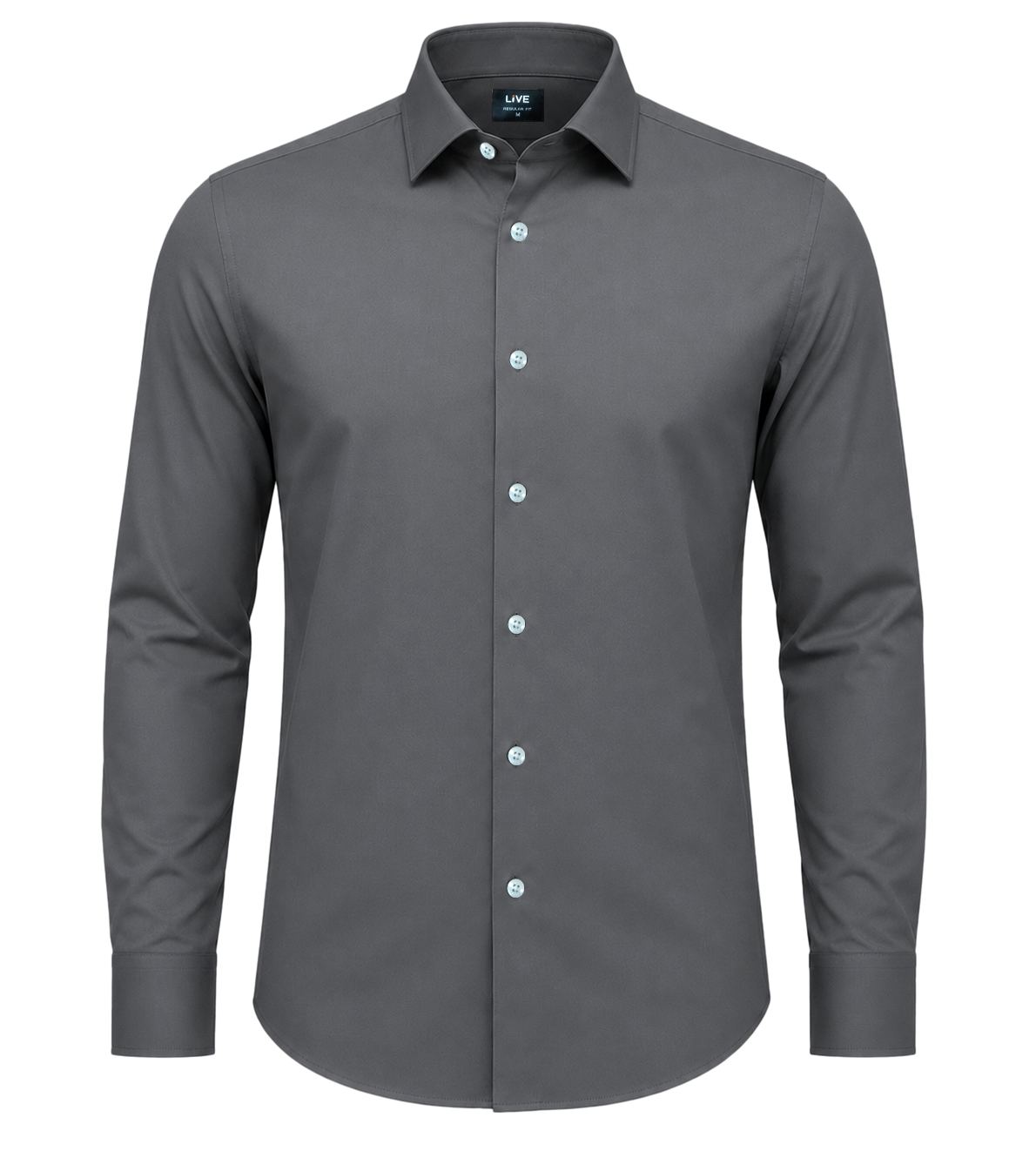mens fitted long sleeve dress shirts Amazon.com: Lusead Men's Grey Dress Shirts Silver Long Sleeve Stretch  Wrinkle Free Slim Fit Wedding Formal Button Down Shirt : Clothing, Shoes &  Jewelry