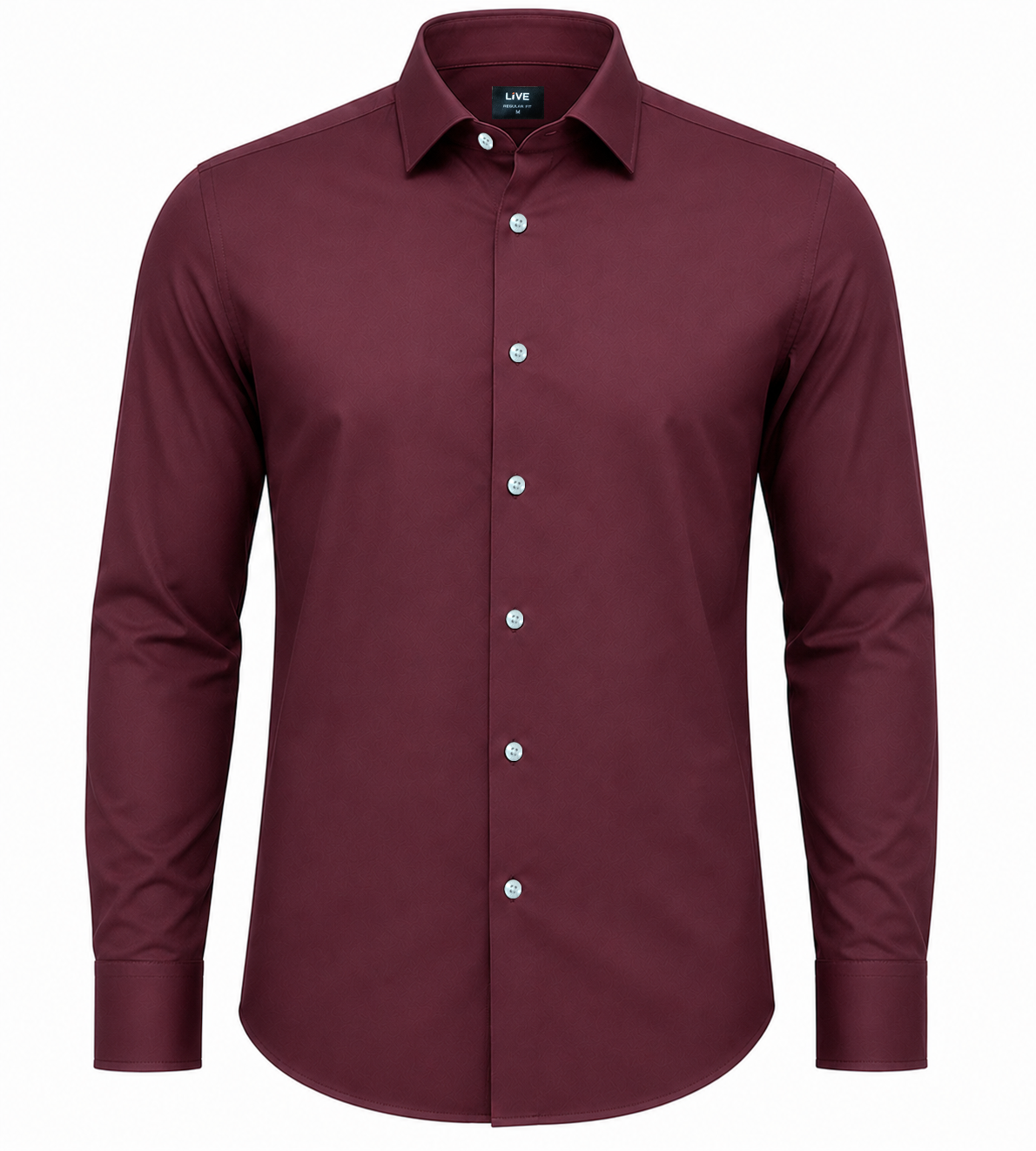 Classic Fit Men's Long Sleeve Dress Shirt – Lightweight Formal Wear