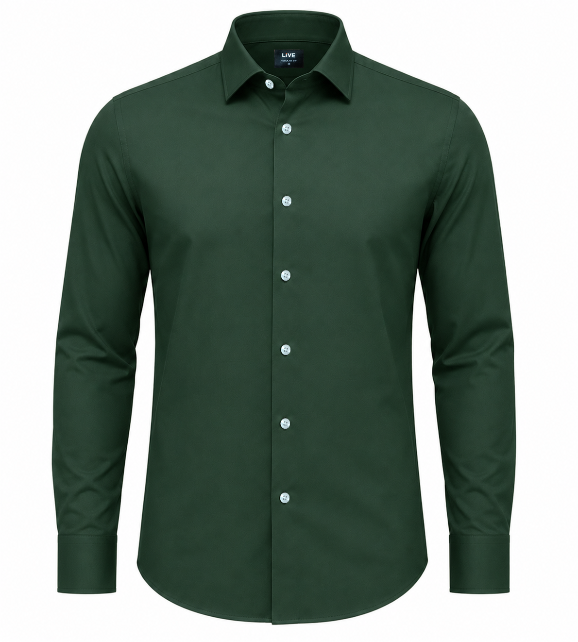 dark green long sleeve dress shirt Emerald Green Solid Satin Men's Long Sleeve Dress Shirt, L