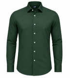Classic Fit Men's Long Sleeve Dress Shirt – Lightweight Formal Wear