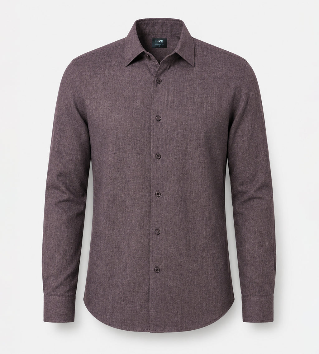 Elite Class Men's Regular Fit Long Sleeve Shirt for Business and Casual
