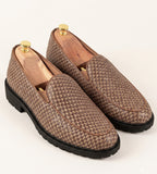 Men's Woven Textured Slip-On Breathable Lightweight Casual Loafer