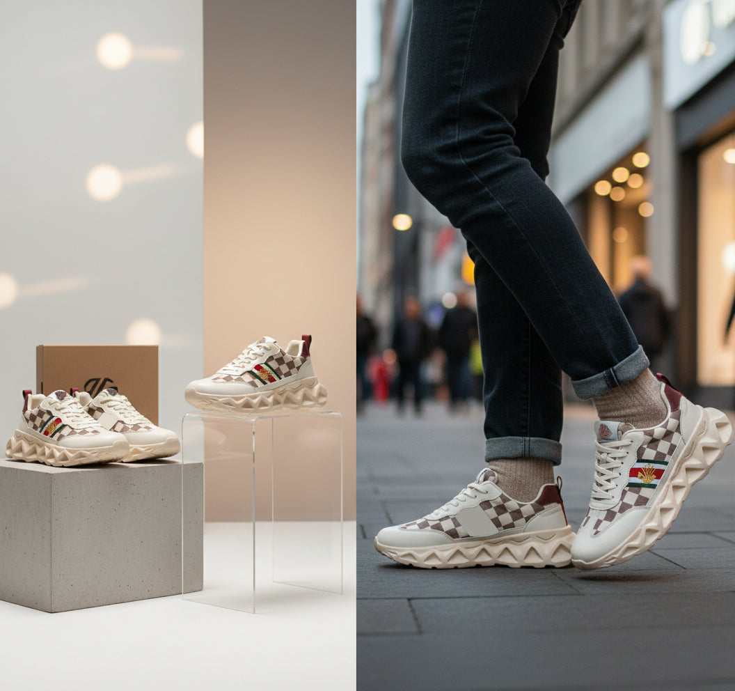 Men’s Premium Fashion Sneakers – Hollow Cushion Sole, Stylish Designer Inspired Look, Limited Edition Casual Shoes