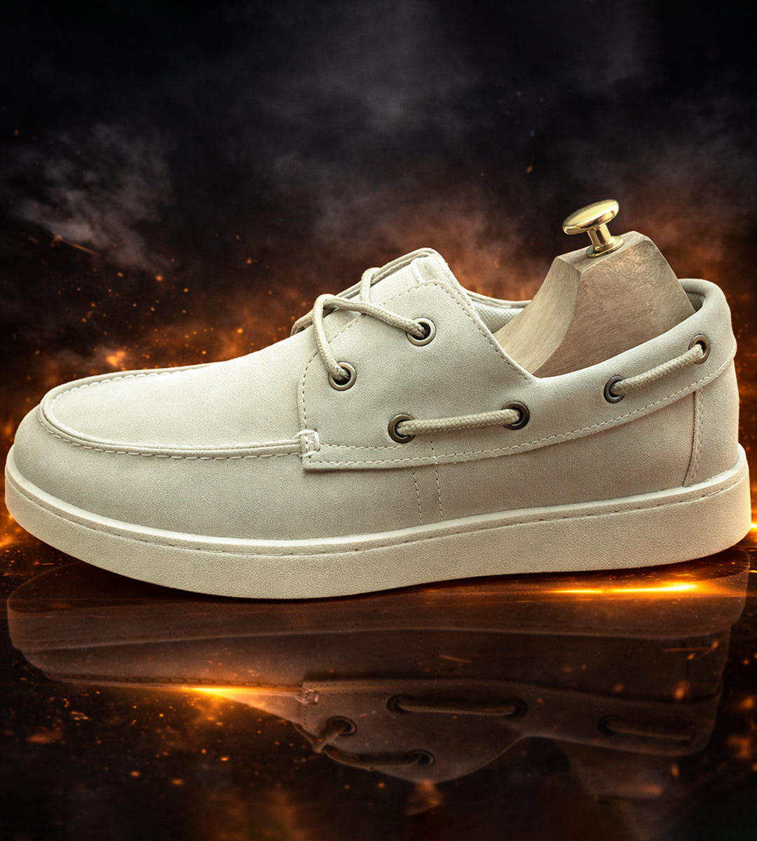 Men’s Fashion Deck Shoes Soft Comfortable Moc Toe Shoes