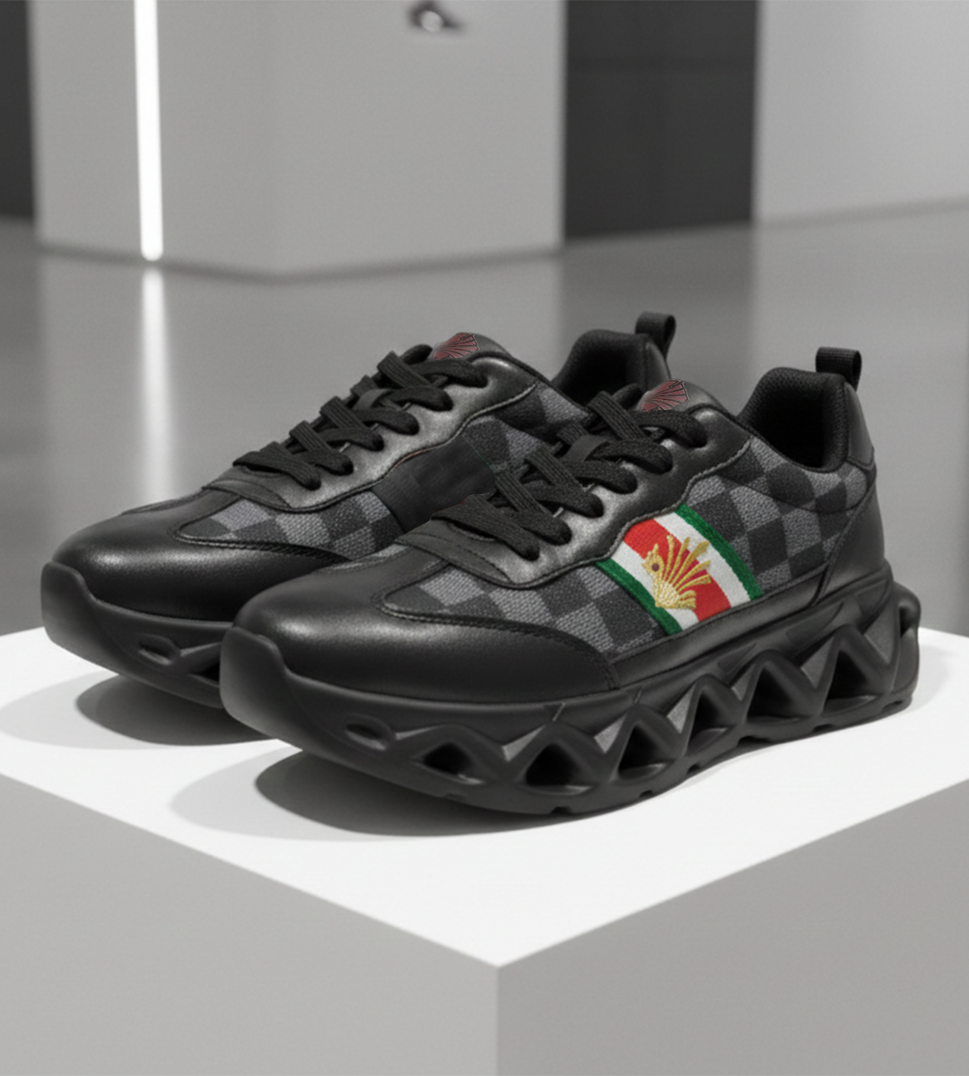 Men’s Premium Fashion Sneakers – Hollow Cushion Sole, Stylish Designer Inspired Look, Limited Edition Casual Shoes