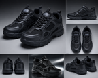 Men's Fashion Casual Sports Shoes – Lightweight Breathable Leather Mesh Walking Sneakers